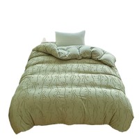 Juego de Cama de Poliéster Suave Color Blanco Crema Estilo Francés con Lazos y Encaje, Nuevo Juego de Sábanas y Funda Nórdica