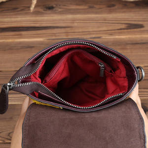 Andong Genuine Cow Leather Retro <b>Messenger</b> Crossbody <b>Bag</b> for <b>Woman</b> Lady Girl Bohemian Ethnic Commute Shoulder Sling <b>Bags</b> Handbag - Product Image 4