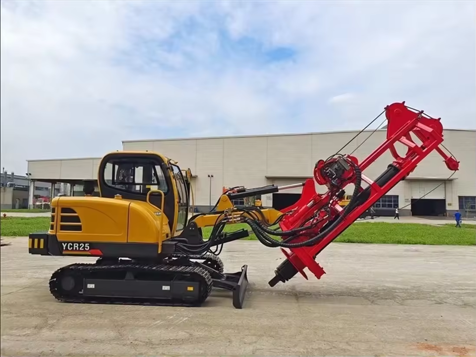 Mini Rotary Rig YCR25 Low-Vibration Rotary Drilling Rig 10.6m 25KN.m Mini Small Rotary ...