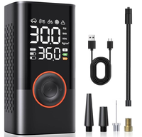 Pompe à air numérique intelligente portable avec affichage de la température, gonfleur de pneus sans fil 120W, gonflage 3 fois plus rapide pour vélo tout-terrain