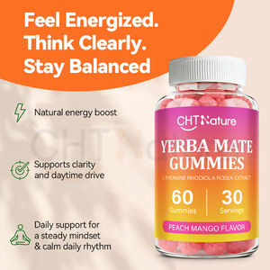 สารสกัดเยอร์บา มาเต้ แอล-ธีอะนีน โรดิโอลา โสม ยี่ห้อ CHTNature OEM  60 ชิ้น/ขวด  เยอร์บา มาเต้ กัมมี่ - Product Image 5