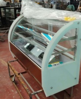 Vitrine réfrigérée professionnelle pour pâtisseries avec verre plat, réfrigérateur de présentation pour boulangerie, idéal pour les salons de thé Boba commerciaux