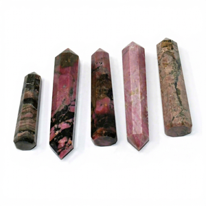 พลอยโรโดไนท์ประดับหอคอยคริสตัลหินธรรมชาติสีชมพูสำหรับตกแต่ง - Product Image 1