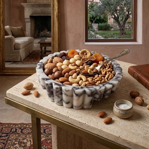 Bol de service en marbre de qualité supérieure, élégant, pour la maison, l'hôtel, le restaurant, disponible au prix de gros. - Product Image 4