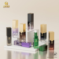 Bouteille à pompe pour fond de teint cosmétique de 30ml Emballage cosmétique pour soins personnels Bouteille en verre pour fond de teint carré de 30ml
