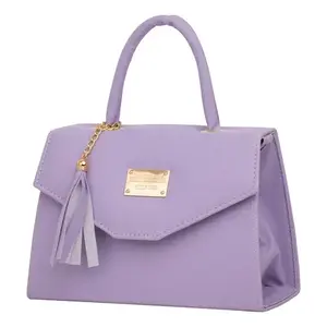 Sac à bandoulière Fana Original Lizbet Camel pour femme en cuir synthétique microfibre, style professionnel, couleur unie, deux poignées, avec rabat - Product Image 1