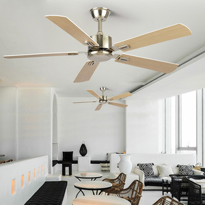 Ventilateur de plafond moderne télécommandé à cinq pales avec lumière LED, moteur DC, design discret, économe en énergie, silencieux, idéal pour la maison - Product Image 3
