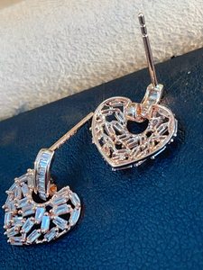 Pendientes de Corazón de Diamantes Naturales de Oro Sólido de 18K Xinfly, Calidad de Herencia AU750, Regalo Directo del Fabricante - Product Image 2