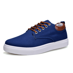 Chaussures décontractées en toile pour hommes, légères, à lacets, couleur unie, tendance, grandes tailles 39-48, vente en gros - Product Image 2