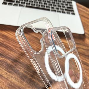 Étuis et housses de téléphone portable magnétiques transparents Charge sans fil pour <span class=keywords><strong>iPhone</strong></span> 17 16 15 14 13 12 <span class=keywords><strong>11</strong></span> Pro Max Air Clear PhoneCase - Product Image 6