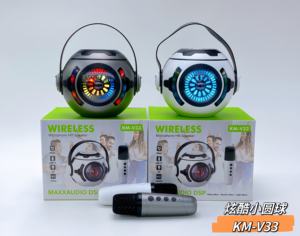 Nouveau 2024 KM-<span class=keywords><strong>V33</strong></span> Mecha Wind Karaoké Mini Audio Portable Extérieur Microphone sans fil Bluetooth Haut-parleur DJ Lecteur Rechargeable - Product Image 6