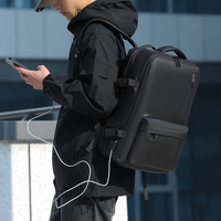 Sac à dos scolaire imperméable pour homme, classique, avec port USB, durable, noir, pour ordinateur portable et voyage