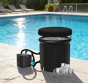 Premium <b>Inflatable</b> Round Cold Plunge Ice <b>Bath</b> Tub Complete Set With External Water Chiller Portable Recovery Equipment - Product Image 1