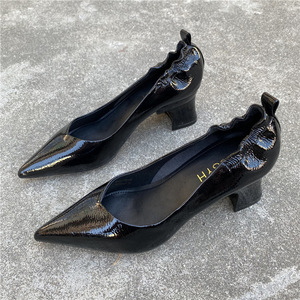 Chaussures de travail détachables de Style coréen 2025 nouveau noir professionnel entretien vêtements de travail <span class=keywords><strong>bloc</strong></span> <span class=keywords><strong>talon</strong></span> <span class=keywords><strong>talon</strong></span> épais talons hauts - Product Image 6