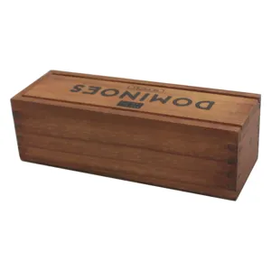 ستة أوراق الدومينو المزدوجة ومجموعة الدومينو الملونة الخشبية مع صندوق خشبي ومجموعة لعبة الدومينو من 28 قطعة