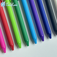 Stylos à bille rétractables personnalisés avec logo imprimé, 1,0 mm, en plastique souple, plusieurs couleurs, vente en gros, écriture fluide