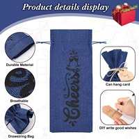 Sacs en lin pliables écologiques personnalisés en gros, avec cordon de serrage, pour bouteilles de vin, emballages cadeaux en vrac, utilisation quotidienne, Greatbags