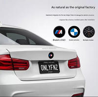 Emblème dynamique LED en aluminium noir pour coffre de BMW M4 Série 4 G22 G23 G26 G82 G83, personnalisation d'image, 74mm 82mm, badge de voiture
