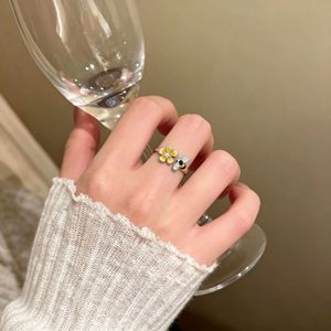 S925 Sterling Silver Bee And Flower <b>Ring</b> For Women <b>Open</b> Finger Design Gift Jewelry - Product Image 3