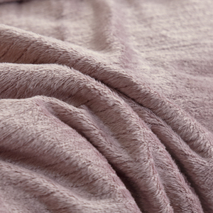 FY personnalisé couleur unie rose lavande dos impression coupe Ultra doux pulvérisation bande flanelle polaire chaud jeter des couvertures pour l'hiver - Product Image 4