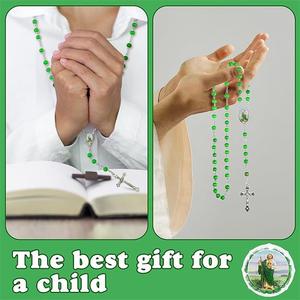 Collier croix en boîte parfum vert perles de prière 6mm perles de bois Rose Communion baptême commerce extérieur bijoux <span class=keywords><strong>Saint</strong></span> <span class=keywords><strong>Jude</strong></span> - Product Image 5