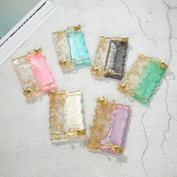 Rectangle Rétro Cristal Résine Nail Palette Manucure Pratique Nail Tools Couleur Peinture Gel Nail Palette