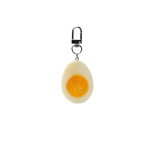 Half-Cut Egg <b>Keychain</b> <b>Personalized</b> Creative Pendant Bag Accessory Niche Hanging Ornament Fun Durable Eco-Friendly Plastic Zinc - Product Image 5