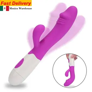 Mexico Warehouse Hot Kaninchen Vibrator 30 Geschwindigkeiten Modus Sexspielzeug Realistischer Dildo für Frauen Paar Erwachsenen Spielzeug Sex %