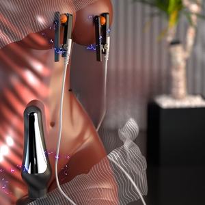 Peredam kejut elektrik puting vagina klip SM hukuman alat seksual sumbat anal produk seksual elektroda ganda - Product Image 2