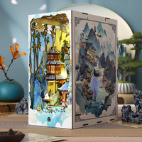 Kit de bricolage en gros Fée Chinoise : Mini-maison lumineuse 3D en bois à assembler soi-même, cadeau DIY pour enfant