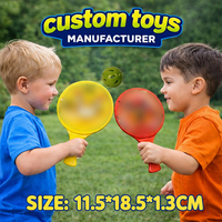 Juego de Pelotas de Paddle Personalizadas para Niños, Juguete Promocional de Plástico Ligero para Juego Interactivo al Aire Libre, Venta al Por Mayor con Impresión de Logotipo