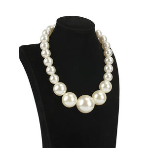 Pearl <b>Necklace</b> Women's Round Beaded Choker <b>Statement</b> Jewelry Everyday Wear Yiwu Origin X5-X732 - Product Image 4