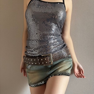 Cinture Vintage JULUN per <span class=keywords><strong>Donna</strong></span>, <span class=keywords><strong>Cintura</strong></span> in PU con Borchie e Fibbia in Ottone Anticato, Stile Punk, Accessorio Quotidiano - Product Image 2