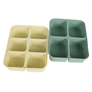 Boîte de conservation alimentaire pour bébé en silicone, rectangulaire, compartimentée, congelable, pour la cuisine, origine Haining - Product Image 1