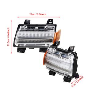 Kit de Luces Direccionales LED de Guardabarros Lateral para Jeep Wrangler JL Sahara Rubicon 2018-2024 Lente Transparente - Product Image 2
