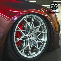 Jantes forgées en maille argentée brossée DW Modified Performance 19 20 22 pouces compatibles avec Lamborghini Audi R8 BMW Mercedes, jantes concaves profondes