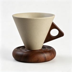 Ensemble de sous-verres en bois artisanal de qualité supérieure - Sous-verres en bois massif naturel avec finition résistante à la chaleur - Product Image 2