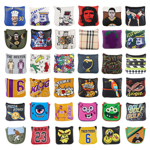 Accessoires de golf haut de gamme en gros : Housse de putter magnétique à lame, broderie trèfle populaire, couvre-tête de club de golf - Product Image 3