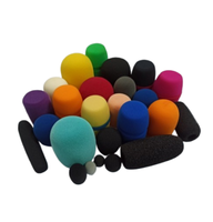 Offre Spéciale livraison rapide Microphone pare-brise forme ronde teint micro mousse couvre pour microphone portable omnidirectionnel sans fil