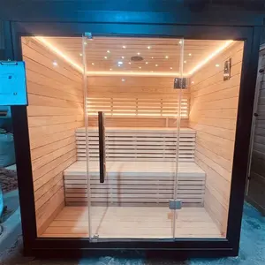 Sauna a infrarossi tradizionale a vapore per 4 persone all'aperto su misura