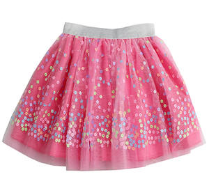 Falda Tutú de Gasa Suave para Niñas, Talla Grande, con Estampado de Arcoíris y Flores, para Fiestas Infantiles y Navidad - Product Image 1