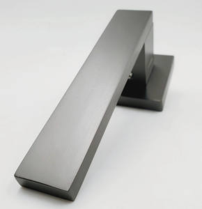 热卖哑光黑锌铝入口木质淋浴玻璃门拉门拉手 - Product Image 4