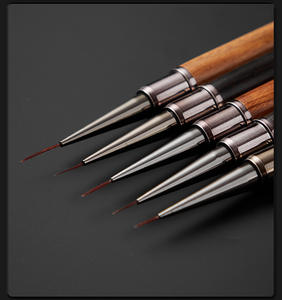 Çift kafa inşaat tırnak fırçası genişletilmiş sandal kolu işık terapi fırça Nail Art Liner çizim boyama kalem - Product Image 5