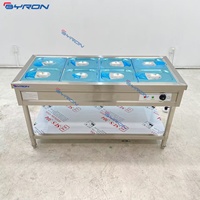 Edelstahl Bain-Marie - Elektrischer Speisenwärmer - 5-Behälter Kommerzieller Buffet-Dampfserver Catering Heißsuppen-Station