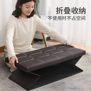 Tabouret de rangement pliable avec couvercle, pouf multifonctionnel pour chambre et salon, siège et boîte de rangement - Product Image 2