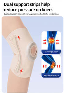 Genouillères de sport fines d'été / Conception respirante en polyester pour la course, le cyclisme, le basketball - Manchons de protection flexibles pour les genoux, unisexe - Product Image 4