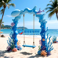Balançoire de jardin extérieure en PVC décoration de paysage LED pour les vacances-pour les mariages d'Halloween et autres festivals