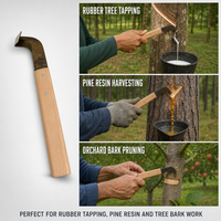 Couteau de tapotage pour résine à l'huile de pin aiguisé avec poignée en bois dur pour la récolte de la turpentine forestière – Fournisseur pour importateurs