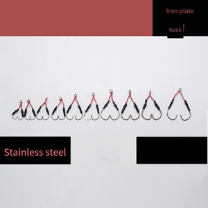 10 # -24 #   Hameçons doubles à assistance, en acier à haute teneur en carbone, à barbelures, <span class=keywords><strong>pour</strong></span> jigging lent, avec tube <span class=keywords><strong>de</strong></span> protection <span class=keywords><strong>pour</strong></span> ligne PE, <span class=keywords><strong>pour</strong></span> la pêche en mer au brème, au poulpe et au calmar - Product Image 6