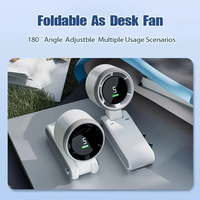 Ventilateur portable turbo 2026 - Mini ventilateur personnel rechargeable à 5 vitesses, souffle de l'air froid, fonctionne sur batterie, idéal pour les voyages